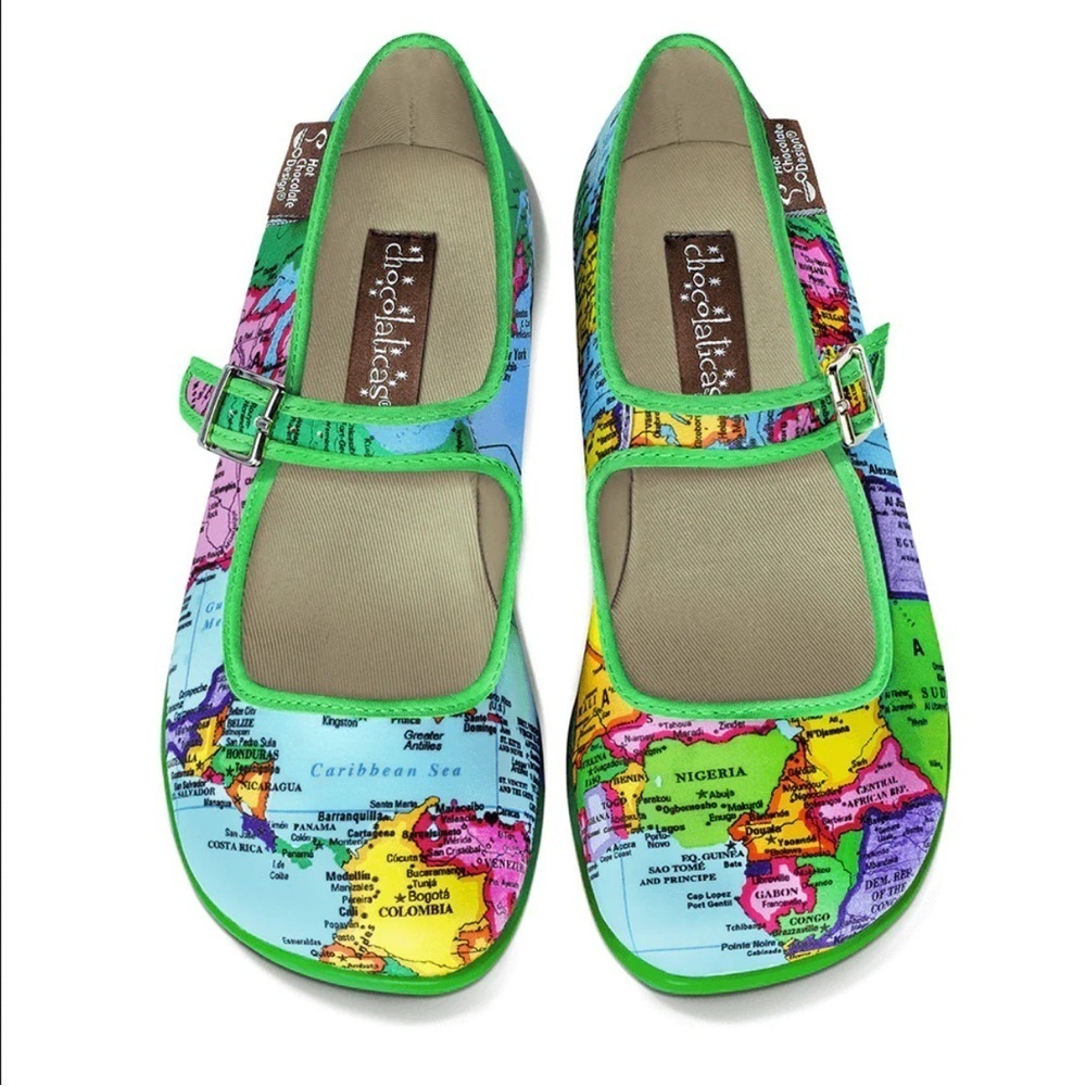 New! Chocolaticas® Bon Voyage Women's Mary Jane Flats